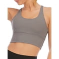 thumbnail image 3 of Seyurigaoka Sports Bras for Women Padded High Impact Seamless Criss Cross Back Workout Tops Gym Activewear Bra, 3 of 9