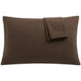 thumbnail image 1 of Brown Pillowcases Soft Microfiber Pillow Case Cover with Zipper Travel, 2pcs, 1 of 11