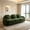 Green, variant on AUU Teddy Fabric Soft Cloud-Like 3-Seat Sofa, Modular Couch with Curved Backrest and Armrest, Curved Lumbar Pillows, and Supportive Double-Layer Cushion
