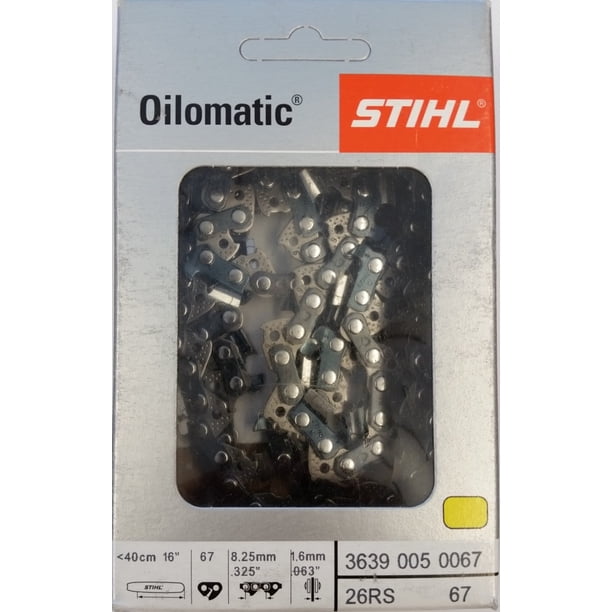 Cadena para motosierra Stihl 3639-005-0067 de 16" Full Chisel