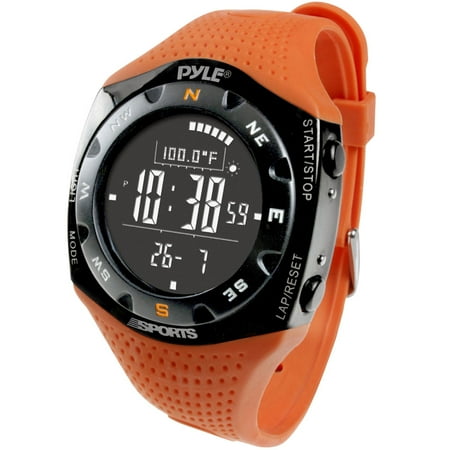 Altimeter Compass Watch Ski Master V Professional Ski Watch w/ Max. 20 Ski Logbook, Weather Forecast, Altimeter, Barometer, Compass,Thermometer in Orange ()