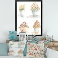 thumbnail image 3 of Designart 'Abstract Four Outdoor Flower Pots' Traditional Framed Art Print, 3 of 4