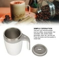 thumbnail image 4 of Mixing Cup,  Fast Cooling Self Stirring Coffee Mug Simple Operation White  for Home for Milk, 4 of 7