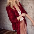 thumbnail image 6 of Wowcloth Woman's Blazer with Notched Lapel, Sequin Embellishments, and Open Front, Casual Elegant Style for Daily Wear and Parties, 6 of 7