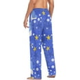 thumbnail image 6 of Men's Pajama Pants with Pockets Sleepwear Lounge Pants Stretch Casual Cute Dolphin Cartoon, 6 of 7
