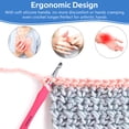 thumbnail image 3 of 14 Size Crochet Hooks Set, 2mm(B)-10mm(N) Crochet Kit for Beginners, Knitting Needles with Ergonomic Handles for Arthritic Hands, Crochet Needle Kit with Blue Case for Crocheters, 3 of 7