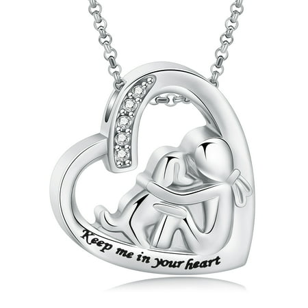 Pet Cremation Jewelry for Pet Ashes Heart Urn Necklace for Ashes - Pet fur Cremation Memorial Keepsake Pendant Jewelry Gifts for Loss Puppy