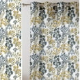 thumbnail image 1 of Vargottam Botanical Print Sheer Curtains for Short Windows - Set of 2 Panels, 63", Grommet Top, Printed Georgette, Light Filtering Drapes for Kitchen or Bedroom, 1 of 9