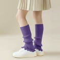 thumbnail image 4 of Sunvit-Panties Girls Purple Leg Warmers (Ages 5-16) - Soft Acrylic Slouchy Ribbed Knee-High, Free Size, Cozy for Dance/Cool Weather, 1 Pair Kids Accessory,Size Free Size, 4 of 9