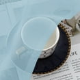 thumbnail image 5 of OVZME 42x45 Sky Blue Sheer Curtains 2 Pack, 45" Apron Length for Kitchen Dining Room, Soft Voile Tier Curtains for Half Small Window, Each 42Wx45L, 5 of 8