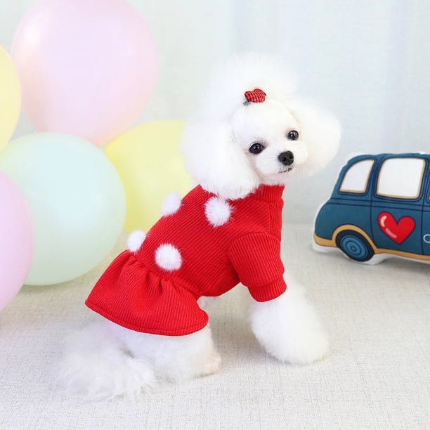 Lisbinx Linda nueva falda para perro mascota Pomeranian Bichon falda de lana que mantiene el calor