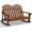 Coffee, variant on WoofPaw 2-Person Adirondack Rocking Chair - Kids Outdoor Rocking Bench with Slatted Seat, High Backrest, 220LBS Weight Capacity, Patio Rocker for Balcony, Yard, Poolside (1, White)