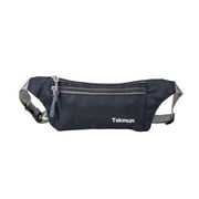 Tekmun TM-BELT-PURSE- DARK BLUE Adjustable Hip Pack with Two Pockets and Easy-Slide Zippers