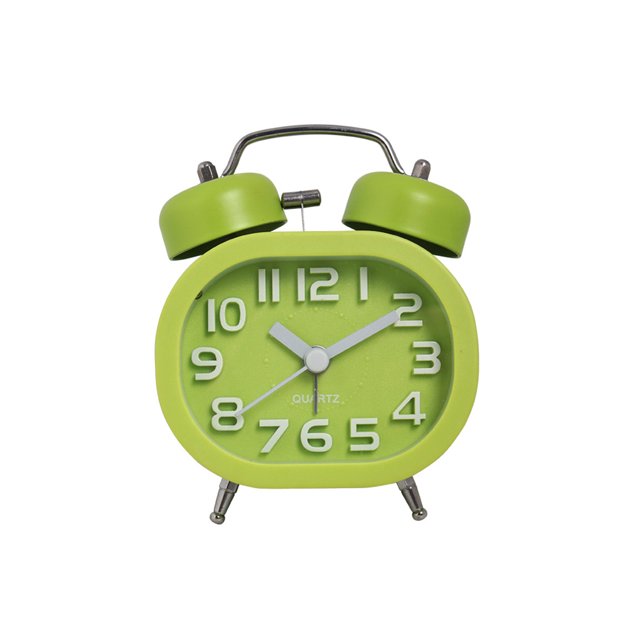 Reloj despertador Methold sin garrapatas espejo de cristal Electrónica verde