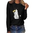 thumbnail image 1 of Blusa de manga larga con estampado informal para mujer Fridja  hj825, 1 of 5