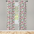 thumbnail image 3 of Ambesonne Butterfly Curtains, Colorful Wings and Dots, Pair of 28"x63", Multicolor, 3 of 5