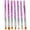 Purple, variant on UDIYO 7 Pcs/Set UV Gel Acrylic Nail Art DIY Brush Painting Drawing Craft Pens