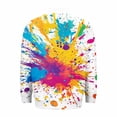 thumbnail image 4 of Veste pour Hommes Chandail Col Montant Élastique Imprimé Demi-Col Léger Veste Décontractée Multicolore P, 4 of 5