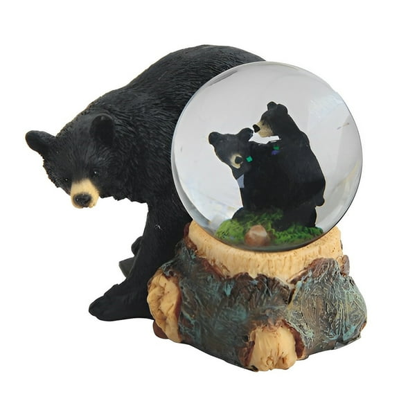 FC Design 3.5"H Black Bear Glitter Snow Globe Statue Sculpture Ornament Decoration Home/Room Decor and Unique Gift Ideas for Housewarming, Holidays and Birthdays