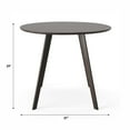 thumbnail image 3 of Flats & Castles Wesley 37" Round Wood Dining Table in Charcoal Walnut, 3 of 5
