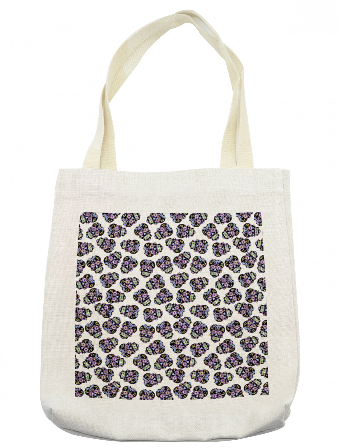 Sugar Skull Tote Bag, Cultural for Dia de los Muertos Concept Floral ...