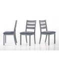 thumbnail image 2 of Aerys Tommy Solid wood Dining Table Set with 4 Dining Chairs and 1 Dining Bench in Grey, 2 of 4