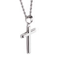 thumbnail image 2 of Collar Hombre de Cruz LUCKMAN, Acero Inoxidable con Baño Oro 18k o Color Plata, Modelo Ethan plateado UNITALLA, 2 of 7