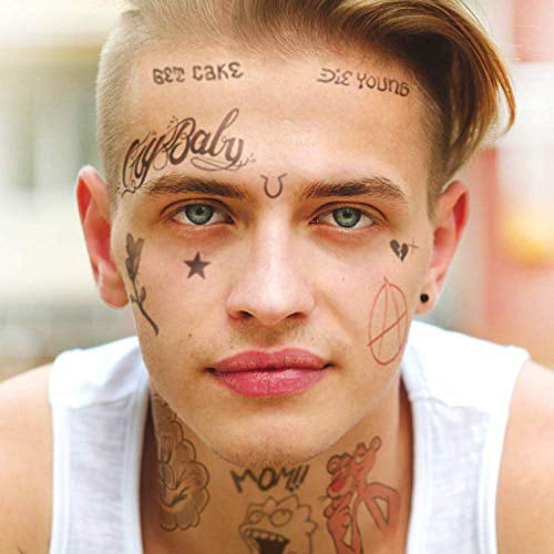 Lil Peep Face Tattoo Set | Temporary Tattoos | Halloween Costume | Skin  Safe 