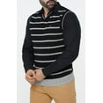 thumbnail image 3 of Men's Sweater Black Grey Stripe, 3 of 6