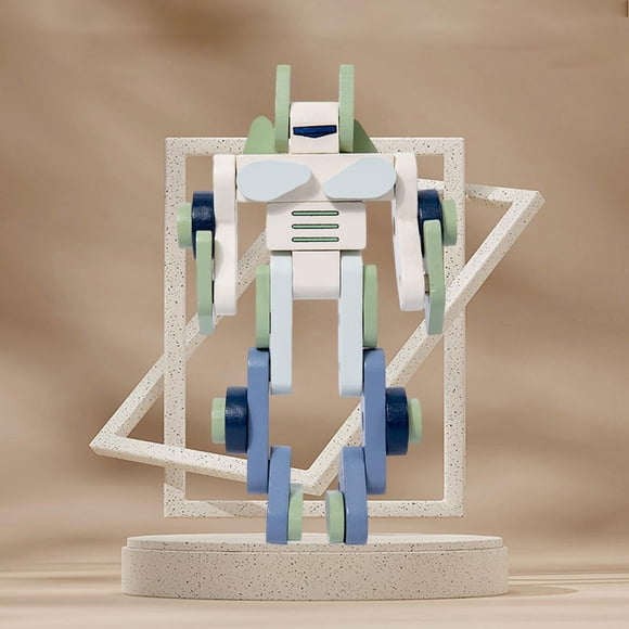 Juguete de ensamblaje de robot de madera Hugo Proyectos de manualidades transformadoras