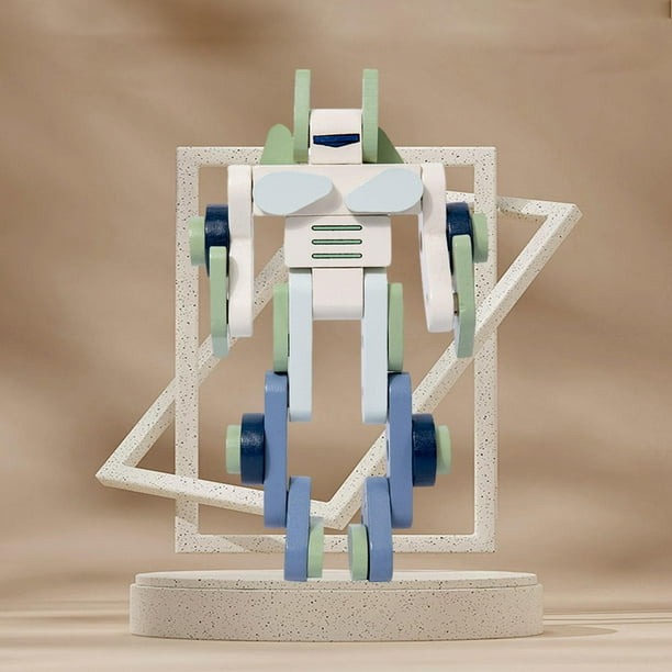 Juguete de ensamblaje de robot de madera Hugo Proyectos de manualidades transformadoras
