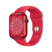 Apple Watch Series 8 [GPS + cellulaire 45 mm] Montre intelligente avec boîtier en aluminium (PRODUCT)RED et bracelet sport (PRODUCT)RED - S/M