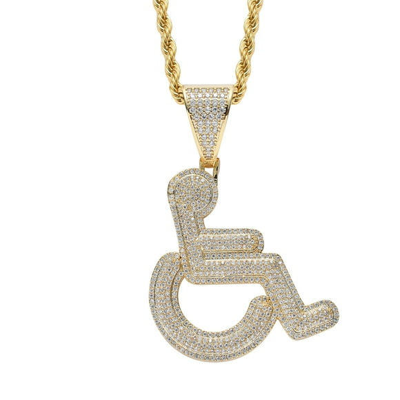 1 colgante con personalidad para usuario de silla de ruedas, collar creativo, accesorio para el cuello