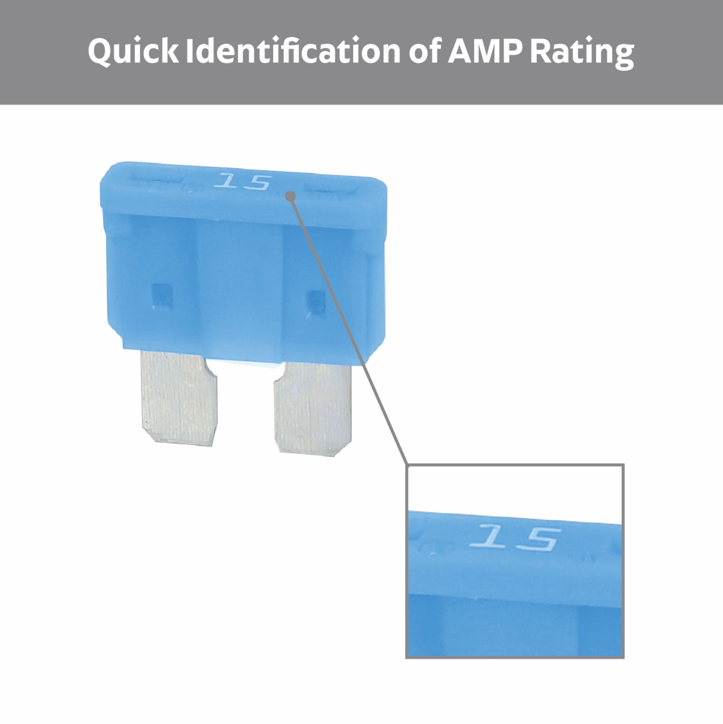 EverStart 15 Amp ATC Blade Fuses, UL Recognized Automotive Fuses, 5 pack