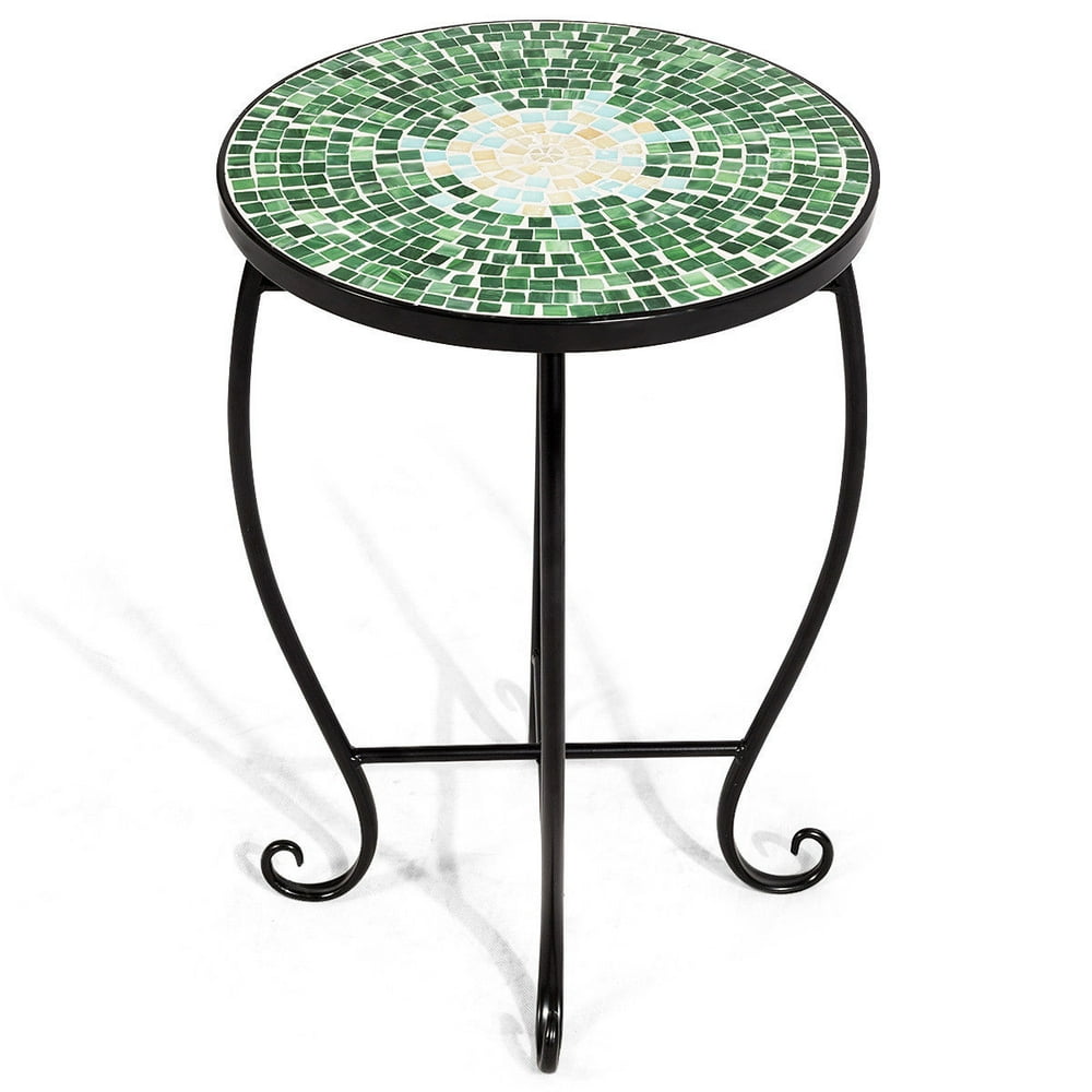 Costway Outdoor Indoor Accent Table Plant Stand Scheme Garden Steel