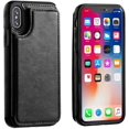 thumbnail image 2 of Iphone Xs funda de la carpeta del iPhone X con el titular de la tarjeta, cierre magnético doble Afortunado Sencillez, 2 of 5