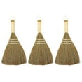 thumbnail image 1 of Miangastore 3pcs Desktop Broom Set Small Miscanthus Broom with Short Handle for Home Clean Use Assorted Color, 1 of 8