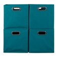 thumbnail image 4 of Niche Cubo Foldable Fabric Storage Bin, Built-in Chrome Handles, Set of 4 - Teal, 4 of 8