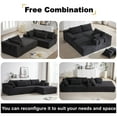 thumbnail image 5 of CKEASEAN 108" Modular Upholstered Boneless Sofa Couch, Deep Seat Sectional Couch with L-Shape Chaise & 6 Pillows, No Assembly Required, Comfy Cloud Chenille Compression Sofa for Living Room/Bedroom, 5 of 9