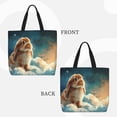 thumbnail image 2 of Balery Starry Sky Cloud Cute Rabbit Bolsa de Mano para Mujeres con Cremallera, Bolsa de Gimnasio con Compartimentos, Bolsa para Laptop, Bolsa para Trabajo, 2 of 7