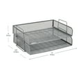 thumbnail image 4 of Mind Reader Stackable Paper Tray, Desktop Organizer, File Storage, Office, Metal, 2 Pcs., Black, 4 of 10