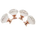 thumbnail image 4 of Perilla de manija de 10 x 30 mm con diamantes brillantes para decoración de puertas de muebles, cajones y gabinetes de color rosa - Oro rosa, 4 of 7