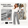 thumbnail image 2 of TEMOFON Womens Cargo Sweatpants Wide Leg Elastic Waisted Trousers Sweat Pants Joggers with Pockets Casual Workout Pants, 2 of 11