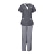 thumbnail image 3 of Uniformes de enfermería, conjuntos de batas para mujer, disfraz de enfermera cómodo para médico, pantalones deportivos superiores para esteticista de Gris Yinane Uniforme de enfermera, 3 of 8