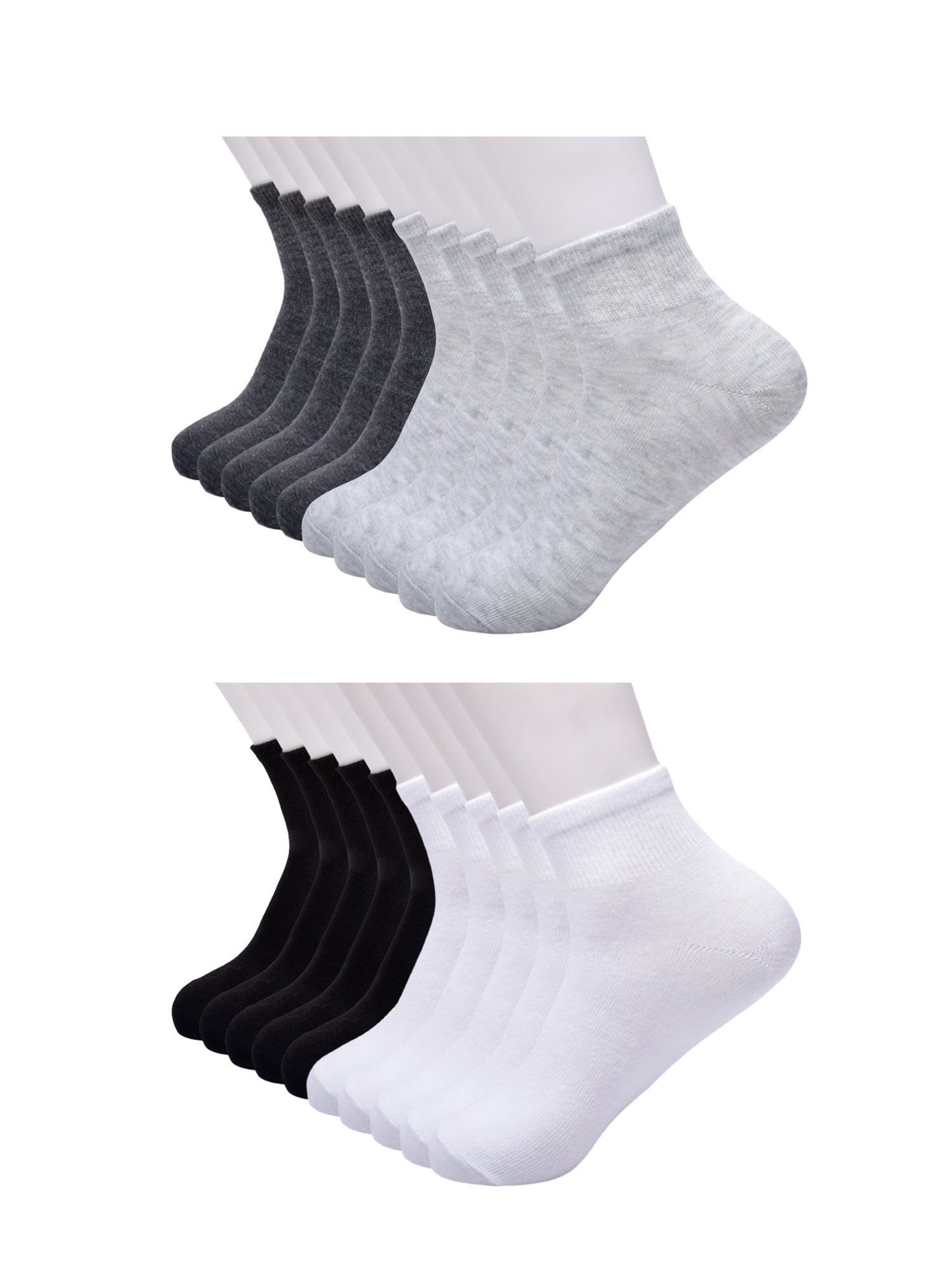 No Boundaries Womens Ankle Socks, 20-Pack, Shoe Size 4-10