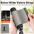 thumbnail image 4 of TUMAAOTU Inverted Umbrella with Carabiner Handle, Compact Wind Proof Umbrellas For Rain and Sun Protection, Portable Reverse Folding Umbrella, Car Umbrella for Women Men, 10 Ribs Black,50 IN, 4 of 7