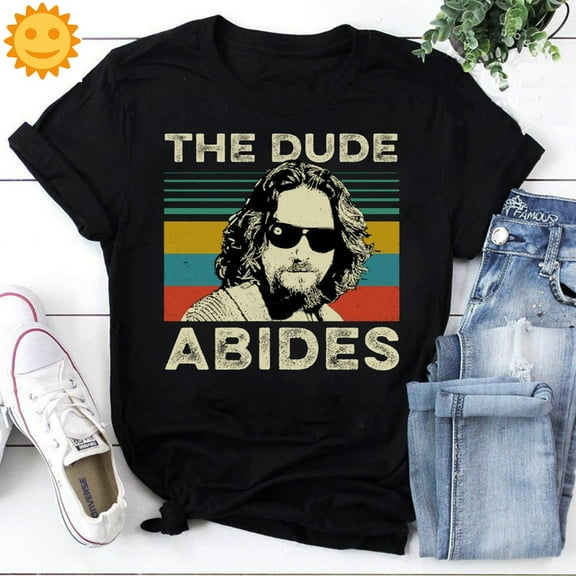 The Dude Abides Vintage T-Shirt, Big Lebowski Shirt, The Dude Shirt, 90s Movie Shirt, Comedy Movie Shirt, Jeff Lebowski Shirt