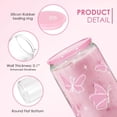thumbnail image 4 of Vaso de cristal SANDJEST Butterfly con tapa acrílica, 473 ml, pajita, 4 of 8