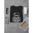 thumbnail image 3 of Gray Line Robot With A Big Head T-Shirt Men -Image by Shutterstock, Male Large, 3 of 4