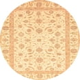 thumbnail image 1 of Ahgly Company Indoor Round Abstract Orange Oriental Area Rugs, 8' Round, 1 of 6